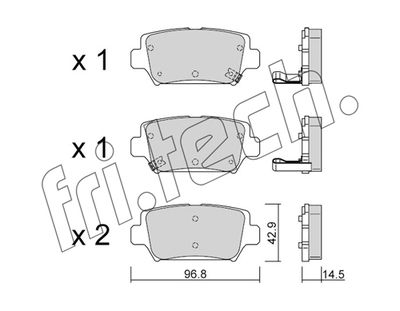 Комплект колодок для дискового тормоза TRUSTING 12400