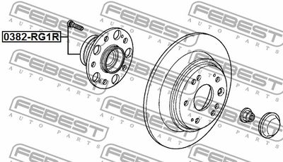 Ступица задняя FEBEST 0382RG1R