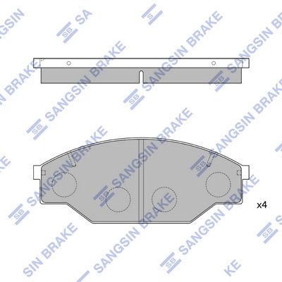 Колодки тормозные дисковые SANGSIN SP1121