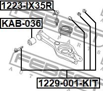 Болт с эксцентриком ремкомплект FEBEST 1229001KIT