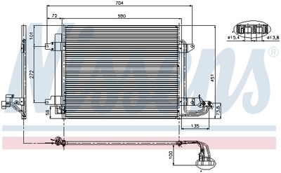 Радиатор кондиционера с осушителем NISSENS 94690