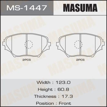 Колодки тормозные дисковые Masuma MS1447