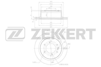 Диск тормозной задний Zekkert BS6478