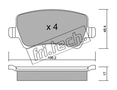 Комплект колодок для дискового тормоза TRUSTING 6920