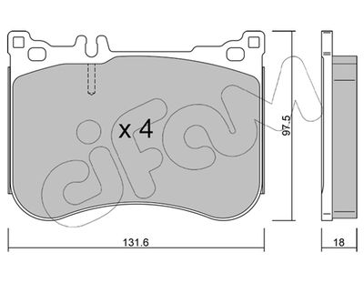 Колодки тормозные передние Mercedes Benz A0004201006