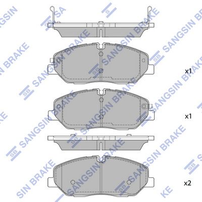 Колодки тормозные передние SANGSIN SP4037