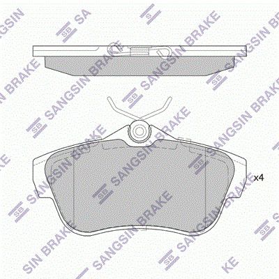Колодки тормозные дисковые SANGSIN SP4149