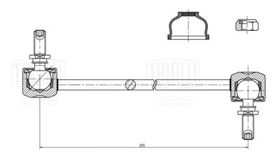 Стойка стабилизатора передняя TRIALLI SP1116