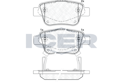 Колодки тормозные дисковые ICER 181688