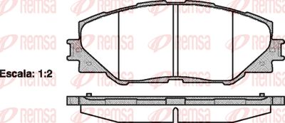 Колодки тормозные дисковые передние REMSA 123400