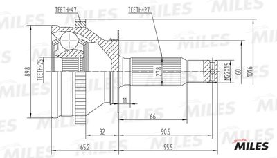 ШРУС наружный Miles GA20173
