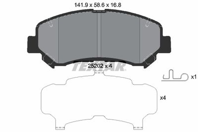 Колодки тормозные передние TEXTAR 2520201