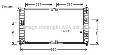 Радиатор системы охлаждения AVA OL2285