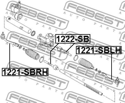 Наконечник тяги рулевой правый FEBEST 1221SBRH