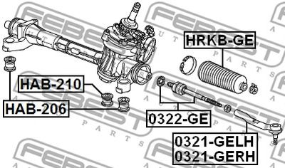 Наконечник рулевой правый FEBEST 0321GERH