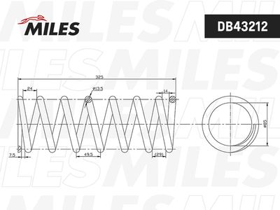 Пружина подвески передняя Miles DB43212