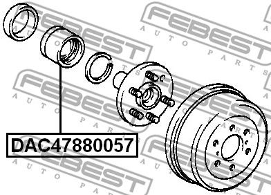 Подшипник ступицы задней FEBEST DAC47880057