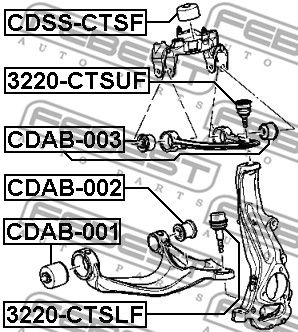 Опора шаровая переднего верхнего рычага FEBEST 3220CTSUF