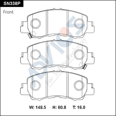 Колодки тормозные дисковые MITSUBISHI 4605B481