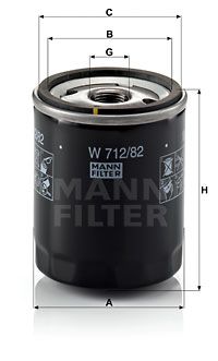 Фильтр масляный MANN-FILTER W71282