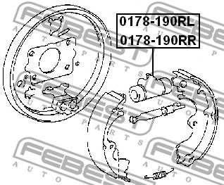 Цилиндр тормозной задний правый FEBEST 0178190RR