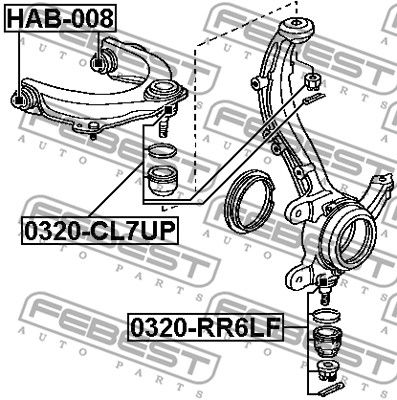 Опора шаровая переднего нижнего рычага FEBEST 0320RR6LF