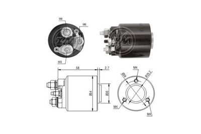 Реле втягивающее стартера ERA ZM591