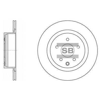 Диск тормозной задний SANGSIN SD4211