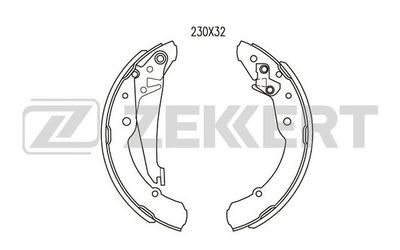Колодки тормозные задние барабанные Zekkert BK4380