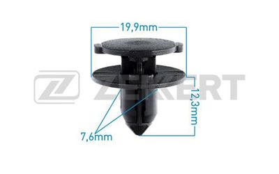 Клипса крепежная Zekkert BE1807