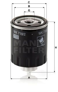 Фильтр топливный MANN-FILTER WK7182