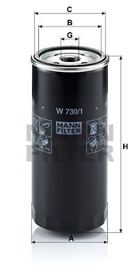 Фильтр масляный MANN-FILTER W7301