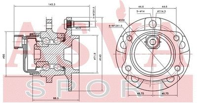 Ступица задняя ASVA DGWHVGRR