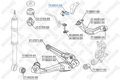 Втулка стабилизатора заднего STELLOX 7900015SX
