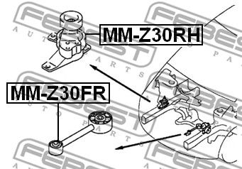 Подушка двигателя передняя FEBEST MMZ30FR