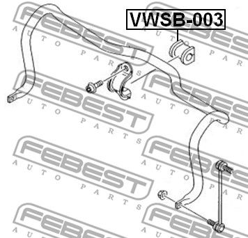 Втулка стабилизатора переднего FEBEST VWSB003