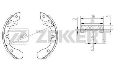 Колодки тормозные барабанные BLITZ BB5011
