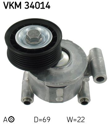Ролик поликлинового ремня натяжной SKF VKM34014