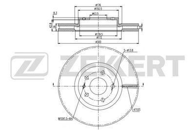 Диск тормозной Zekkert BS6078