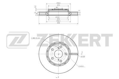 Диск тормозной передний Zekkert BS5995