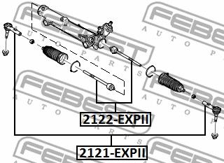 Наконечник рулевой FEBEST 2121EXPII
