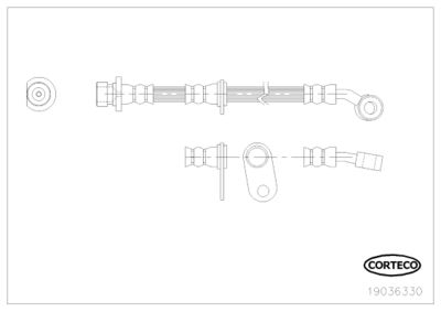 Шланг тормозной CORTECO 19036330