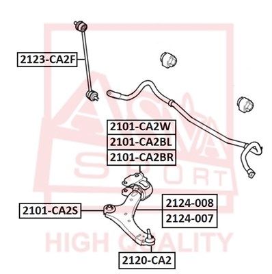 Стойка стабилизатора передняя ASVA 2123CA2F