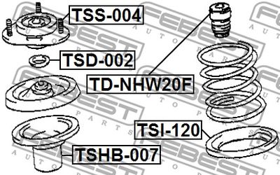Отбойник амортизатора переднего FEBEST TDNHW20F