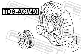 Шкив генератора FEBEST TDSACV40