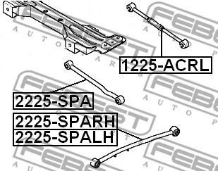 Тяга задняя продольная левая FEBEST 2225SPALH