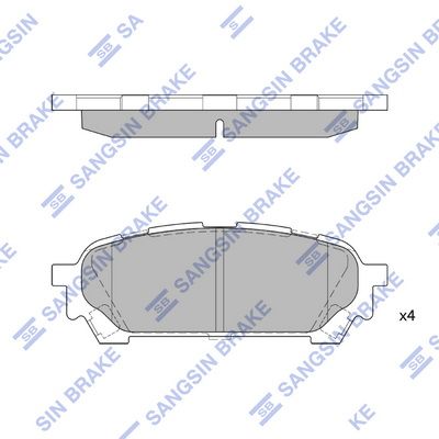 Колодки тормозные задние SANGSIN SP1532