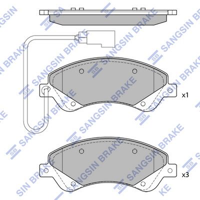 Колодки тормозные дисковые передние SANGSIN SP4403