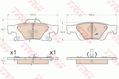 Колодки тормозные дисковые TRW GDB4448