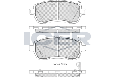 Колодки тормозные дисковые ICER 181881208